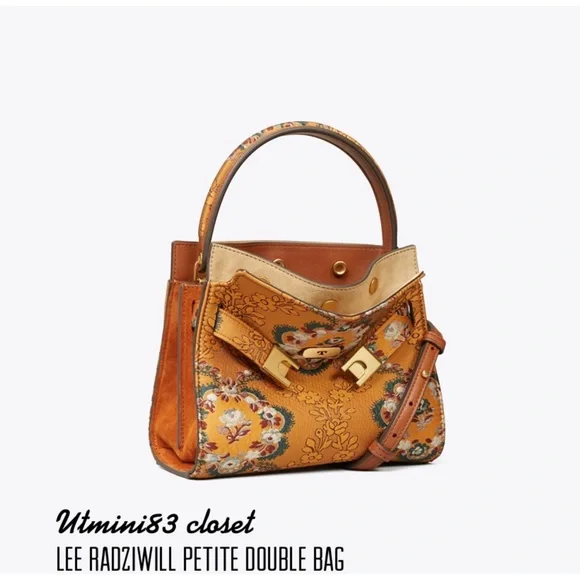 🚫SOLD🚫🌈NEW🏵Tory Burch Lee Radziwill petite double bag/satchel bag/crossbody - Picture 3 of 16
